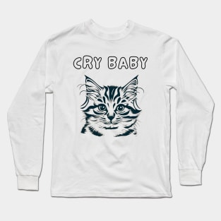 Cute Cat Cry Baby Long Sleeve T-Shirt